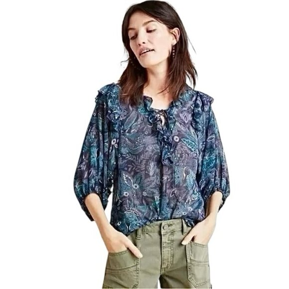 Anthropologie Haida Peasant Top - Picture 3 of 7